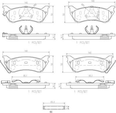 Brembo P50040N - Гальмівні колодки, дискові гальма autocars.com.ua