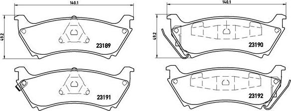 Brembo P 50 040 - Гальмівні колодки, дискові гальма autocars.com.ua