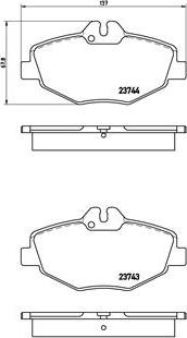 Brembo P 50 049 - Гальмівні колодки, дискові гальма autocars.com.ua