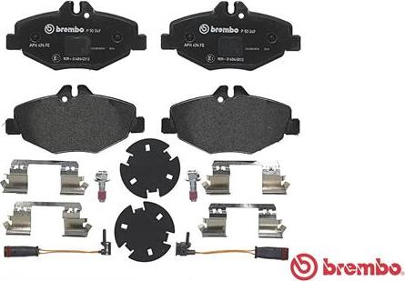 Brembo P 50 049 - Тормозные колодки, дисковые, комплект avtokuzovplus.com.ua