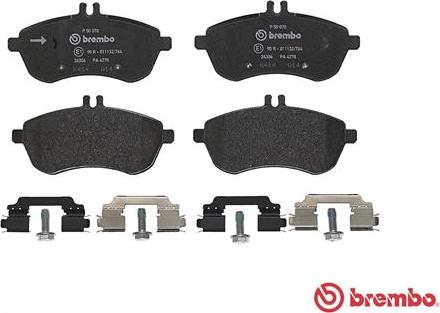 Brembo P 50 070 - Гальмівні колодки, дискові гальма autocars.com.ua