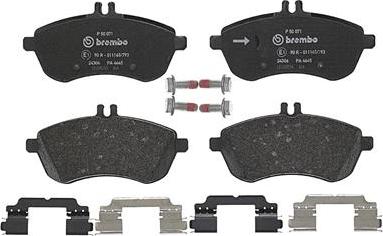 Brembo P 50 071 - Гальмівні колодки, дискові гальма autocars.com.ua