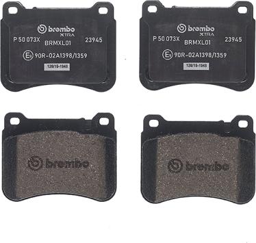 Brembo P 50 073X - Гальмівні колодки, дискові гальма autocars.com.ua