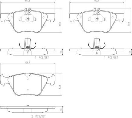 Brembo P50075N - Тормозные колодки, дисковые, комплект avtokuzovplus.com.ua