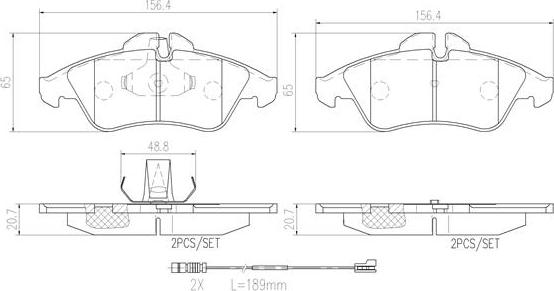 Brembo P50080N - Тормозные колодки, дисковые, комплект avtokuzovplus.com.ua