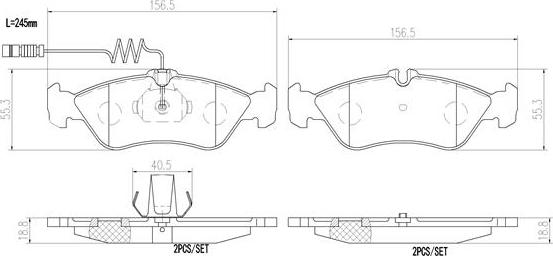 Brembo P50082N - Тормозные колодки, дисковые, комплект autodnr.net