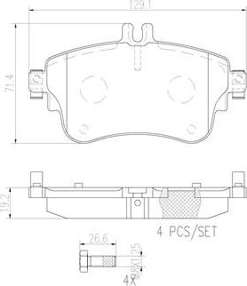 Brembo P50094N - Гальмівні колодки, дискові гальма autocars.com.ua