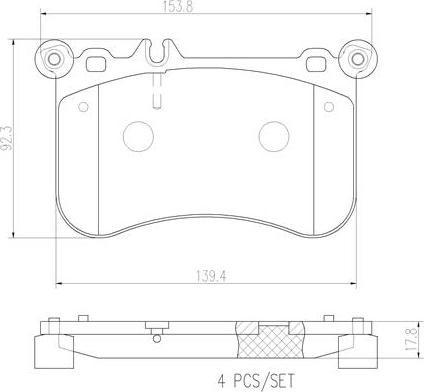 Brembo P50097N - Гальмівні колодки, дискові гальма autocars.com.ua