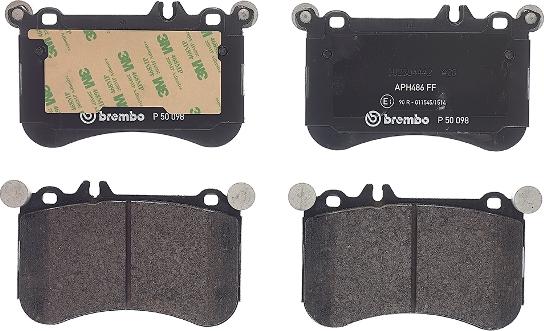 Brembo P 50 098 - Гальмівні колодки, дискові гальма autocars.com.ua