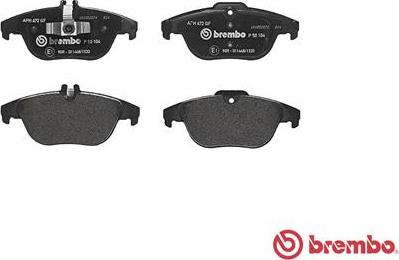 Brembo P 50 104 - Тормозные колодки, дисковые, комплект autodnr.net