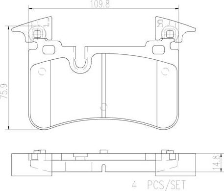 Brembo P50113N - Тормозные колодки, дисковые, комплект autodnr.net