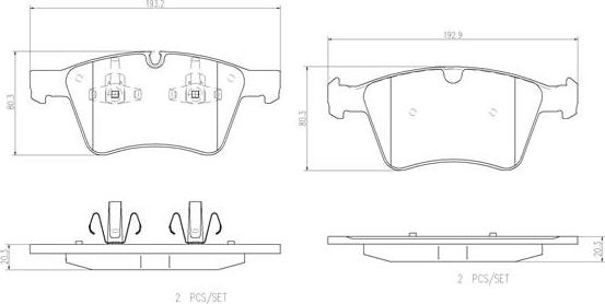 Brembo P50115N - Гальмівні колодки, дискові гальма autocars.com.ua