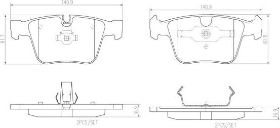 Brembo P50116N - Тормозные колодки, дисковые, комплект autodnr.net