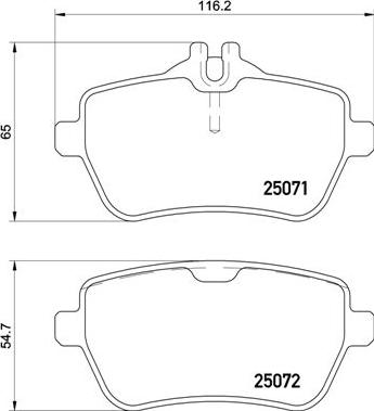 Brembo P 50 117 - Гальмівні колодки, дискові гальма autocars.com.ua