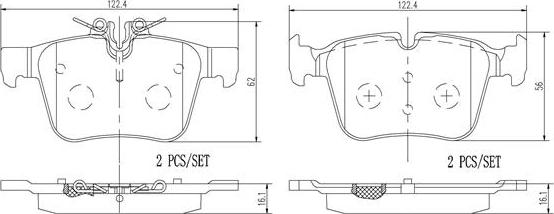 Brembo P50122N - Гальмівні колодки, дискові гальма autocars.com.ua