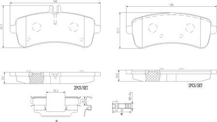 Brembo P50125N - Гальмівні колодки, дискові гальма autocars.com.ua