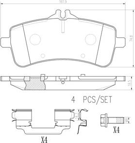 Brembo P50131N - Гальмівні колодки, дискові гальма autocars.com.ua