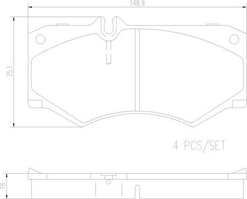 Brembo P50134N - Тормозные колодки, дисковые, комплект avtokuzovplus.com.ua