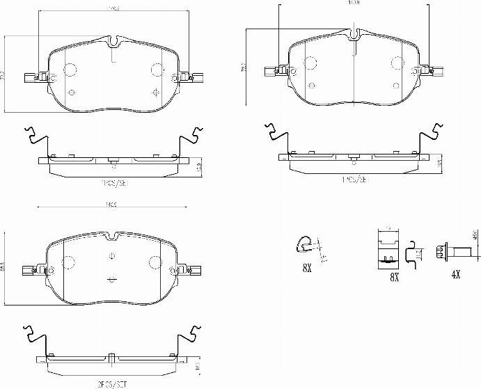 Brembo P50173N - Тормозные колодки, дисковые, комплект autodnr.net