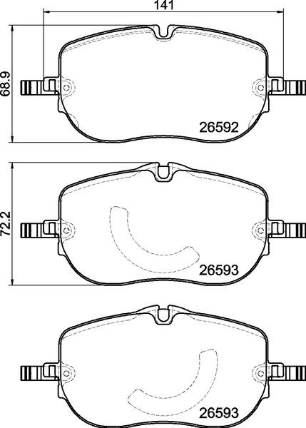 Brembo P 50 173 - Тормозные колодки, дисковые, комплект autodnr.net