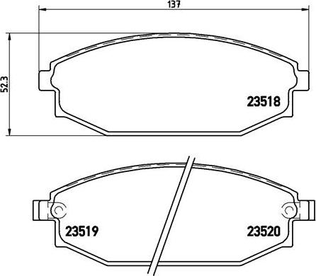 Brembo P 54 027 - Тормозные колодки, дисковые, комплект avtokuzovplus.com.ua