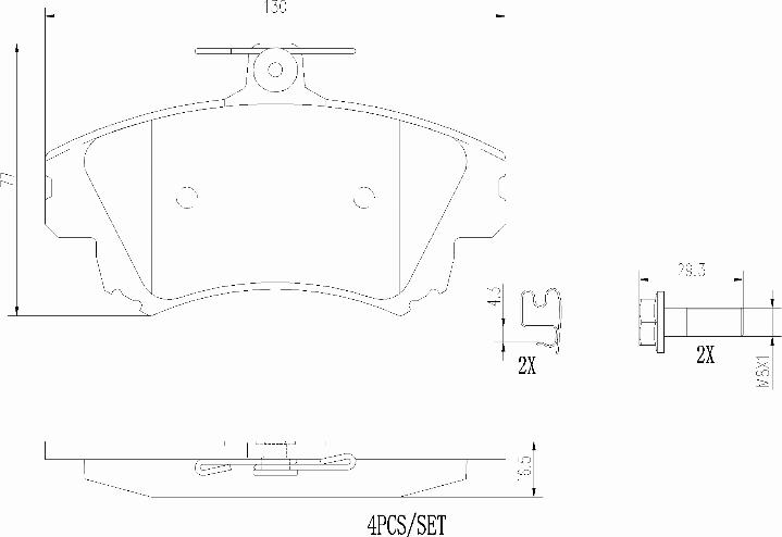 Brembo P54036N - Тормозные колодки, дисковые, комплект autodnr.net