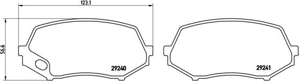 Brembo P 54 044 - Гальмівні колодки, дискові гальма autocars.com.ua