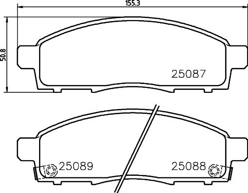 Brembo P 54 055 - Гальмівні колодки, дискові гальма autocars.com.ua