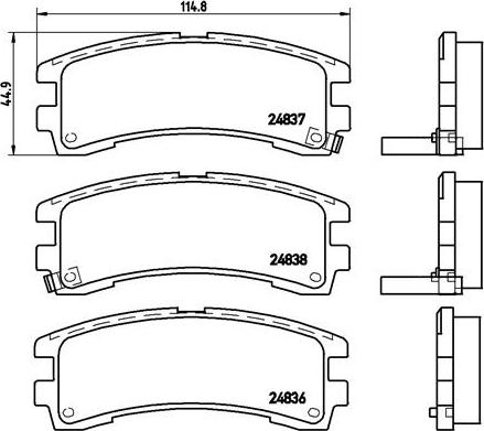 Brembo P 56 017 - Гальмівні колодки, дискові гальма autocars.com.ua