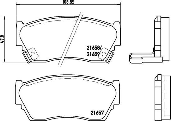 Brembo P 56 027 - Гальмівні колодки, дискові гальма autocars.com.ua