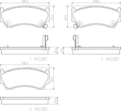 Brembo P56033N - Гальмівні колодки, дискові гальма autocars.com.ua