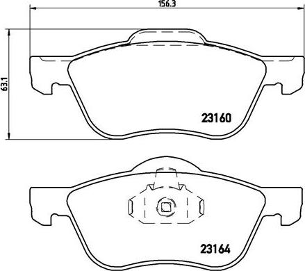 Brembo P 56 037 - Гальмівні колодки, дискові гальма autocars.com.ua