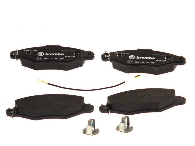 Brembo P 56 038 - Гальмівні колодки, дискові гальма autocars.com.ua