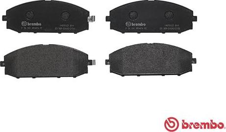 Brembo P 56 041 - Гальмівні колодки, дискові гальма autocars.com.ua