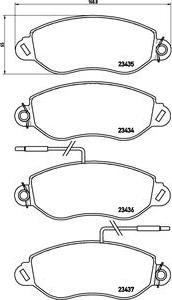 Brembo P 56 042 - Тормозные колодки, дисковые, комплект avtokuzovplus.com.ua