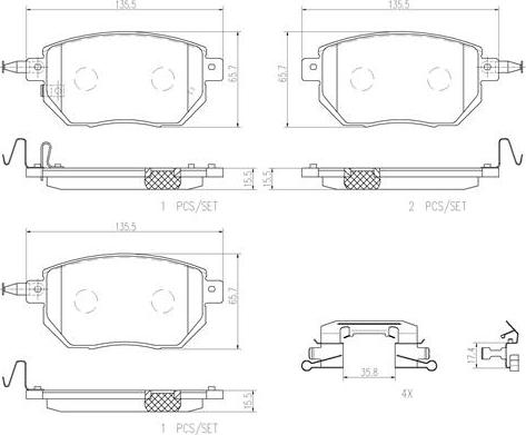 Brembo P56051N - Гальмівні колодки, дискові гальма autocars.com.ua