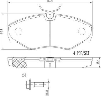 Brembo P56061N - Гальмівні колодки, дискові гальма autocars.com.ua