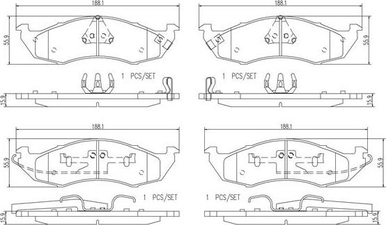 Brembo P56076N - Гальмівні колодки, дискові гальма autocars.com.ua