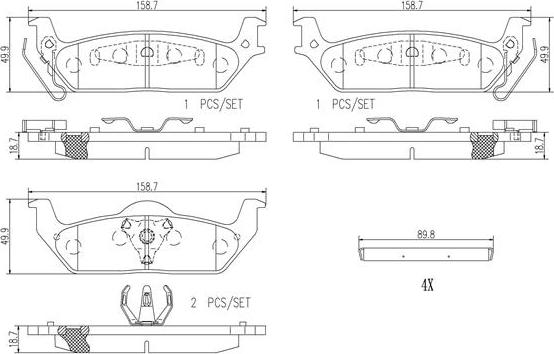 Brembo P56091N - Тормозные колодки, дисковые, комплект avtokuzovplus.com.ua