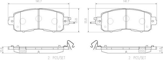 Brembo P56104N - Гальмівні колодки, дискові гальма autocars.com.ua