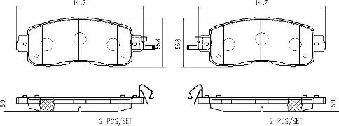 Brembo P 56 104 - Тормозные колодки, дисковые, комплект avtokuzovplus.com.ua