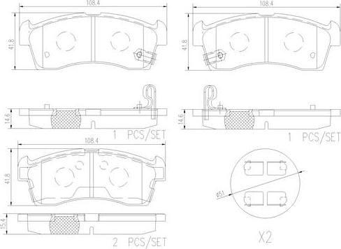 Brembo P56127N - Гальмівні колодки, дискові гальма autocars.com.ua