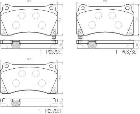 Brembo P56128N - Тормозные колодки, дисковые, комплект autodnr.net