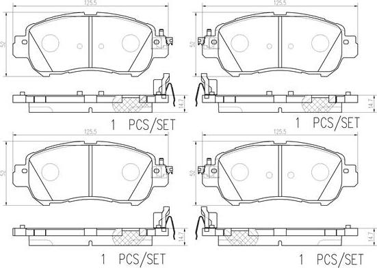 Brembo P 56 131 - Тормозные колодки, дисковые, комплект avtokuzovplus.com.ua