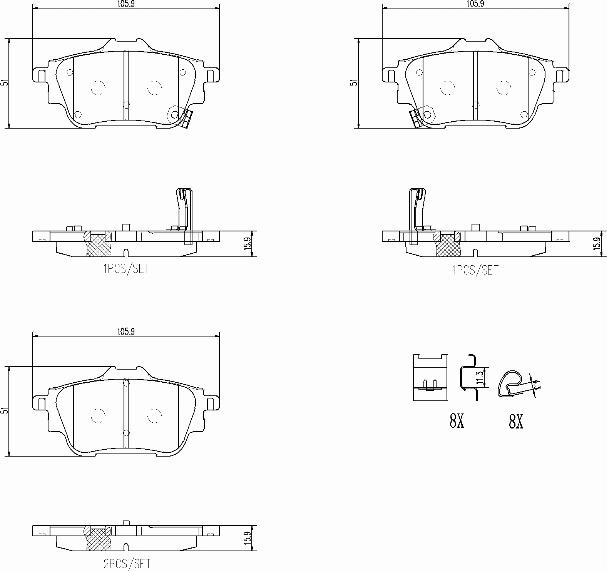 Brembo P 56 133 - Гальмівні колодки, дискові гальма autocars.com.ua
