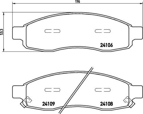 Brembo P 58 001 - Тормозные колодки, дисковые, комплект autodnr.net