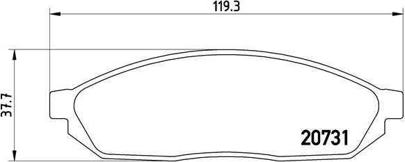 Brembo P 59 007 - Гальмівні колодки, дискові гальма autocars.com.ua