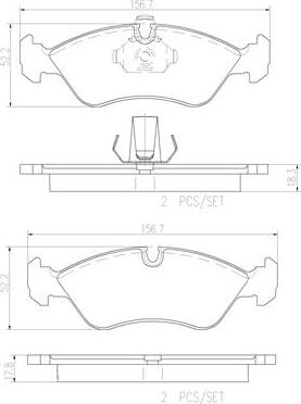 Brembo P59017N - Тормозные колодки, дисковые, комплект avtokuzovplus.com.ua