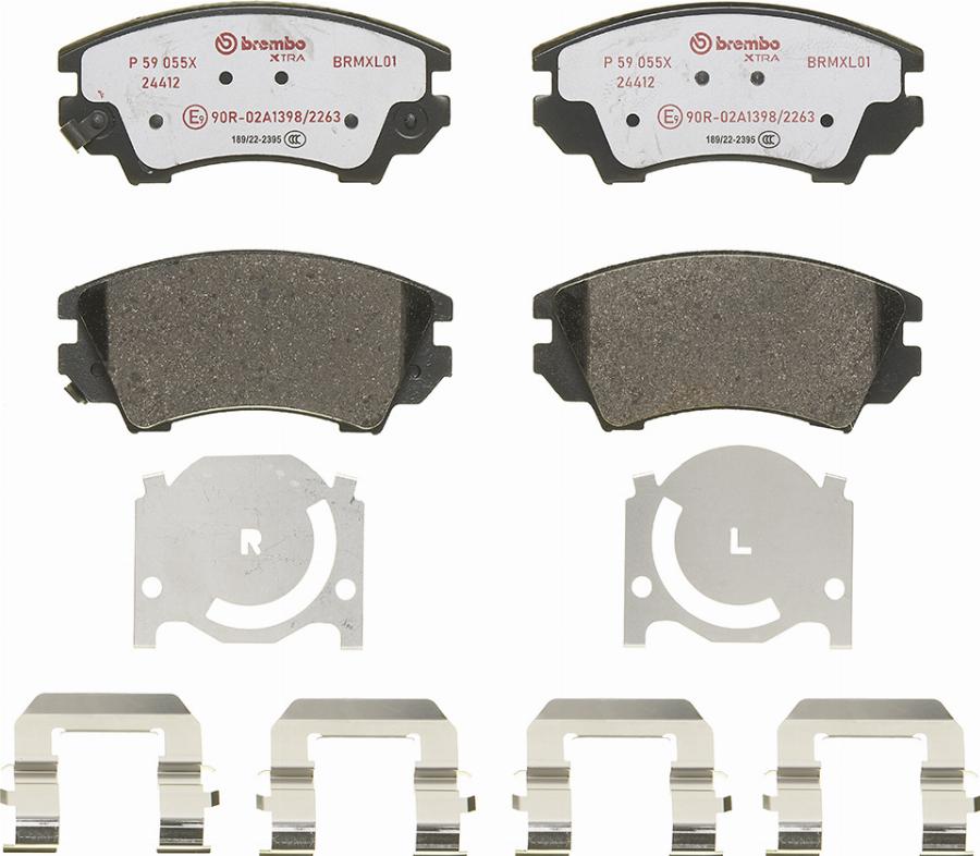 Brembo P 59 055X - Гальмівні колодки, дискові гальма autocars.com.ua