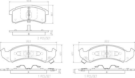 Brembo P59062N - Гальмівні колодки, дискові гальма autocars.com.ua